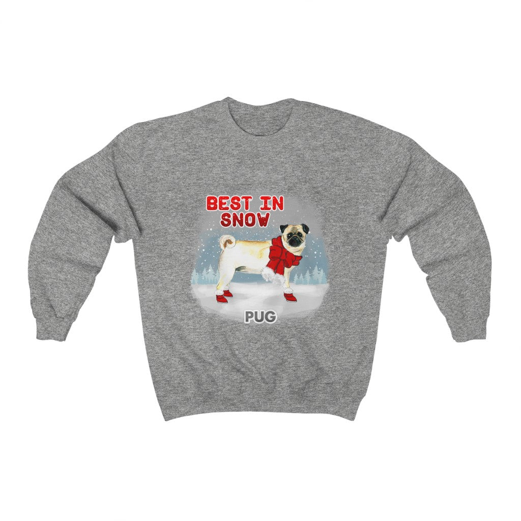 Pug Best In Snow Heavy Blend™ Crewneck Sweatshirt