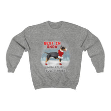 Load image into Gallery viewer, Miniature Bull Terrier Best In Snow Heavy Blend™ Crewneck Sweatshirt