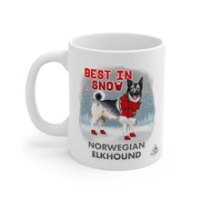 Load image into Gallery viewer, Norwegian Elkhound Best In Snow Mug