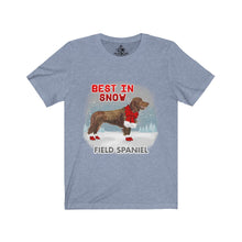 Load image into Gallery viewer, Field Spaniel Best In Snow Unisex Jersey Short Sleeve Tee