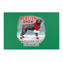 Load image into Gallery viewer, Bouvier Des Flandres Best In Snow Area Rug