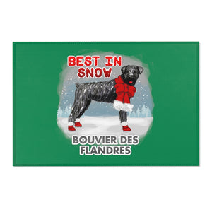 Bouvier Des Flandres Best In Snow Area Rug