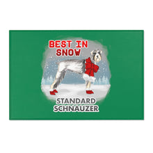 Load image into Gallery viewer, Standard Schnauzer Best In Snow Area Rug