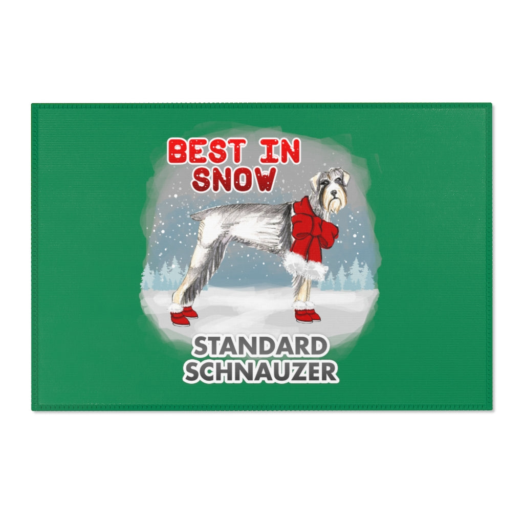 Standard Schnauzer Best In Snow Area Rug