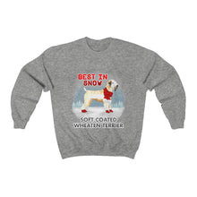 Load image into Gallery viewer, Soft Coated Wheaten Terrier Best In Snow Heavy Blend™ Crewneck Sweatshirt