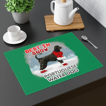 Load image into Gallery viewer, Portuguese Water Dog Best In Snow Placemat