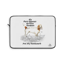 Load image into Gallery viewer, My Petit Basset Griffon Vendeen Ate My Homework Laptop Sleeve