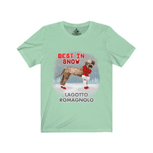 Load image into Gallery viewer, Lagotto Ramagnolo In Snow Unisex Jersey Short Sleeve Tee