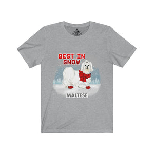 Maltese Best In Snow Unisex Jersey Short Sleeve Tee