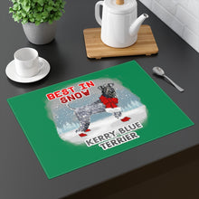 Load image into Gallery viewer, Kerry Blue Terrier Best In Snow Placemat