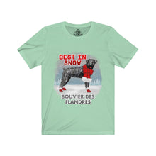 Load image into Gallery viewer, Bouvier Des Flandres Best In Snow Unisex Jersey Short Sleeve Tee