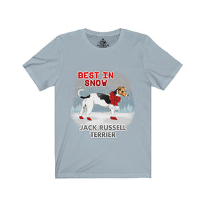 Jack Russell Terrier Best In Snow Unisex Jersey Short Sleeve Tee