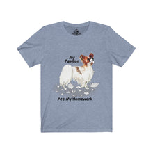 Load image into Gallery viewer, My Papillon Ate My Homework Unisex Jersey Short Sleeve Tee