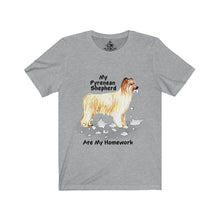 Load image into Gallery viewer, My Pyrenean Shepherd Ate My Homework Unisex Jersey Short Sleeve Tee