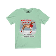Load image into Gallery viewer, Redbone Coonhound Best In Snow Unisex Jersey Short Sleeve Tee