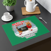 Load image into Gallery viewer, Australian Terrier Best In Snow Placemat