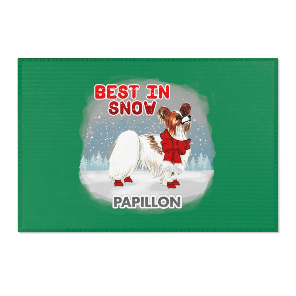 Papillon Best In Snow Area Rug