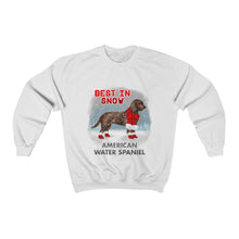 Load image into Gallery viewer, American Water Spaniel Best In Snow Heavy Blend™ Crewneck Sweatshirt