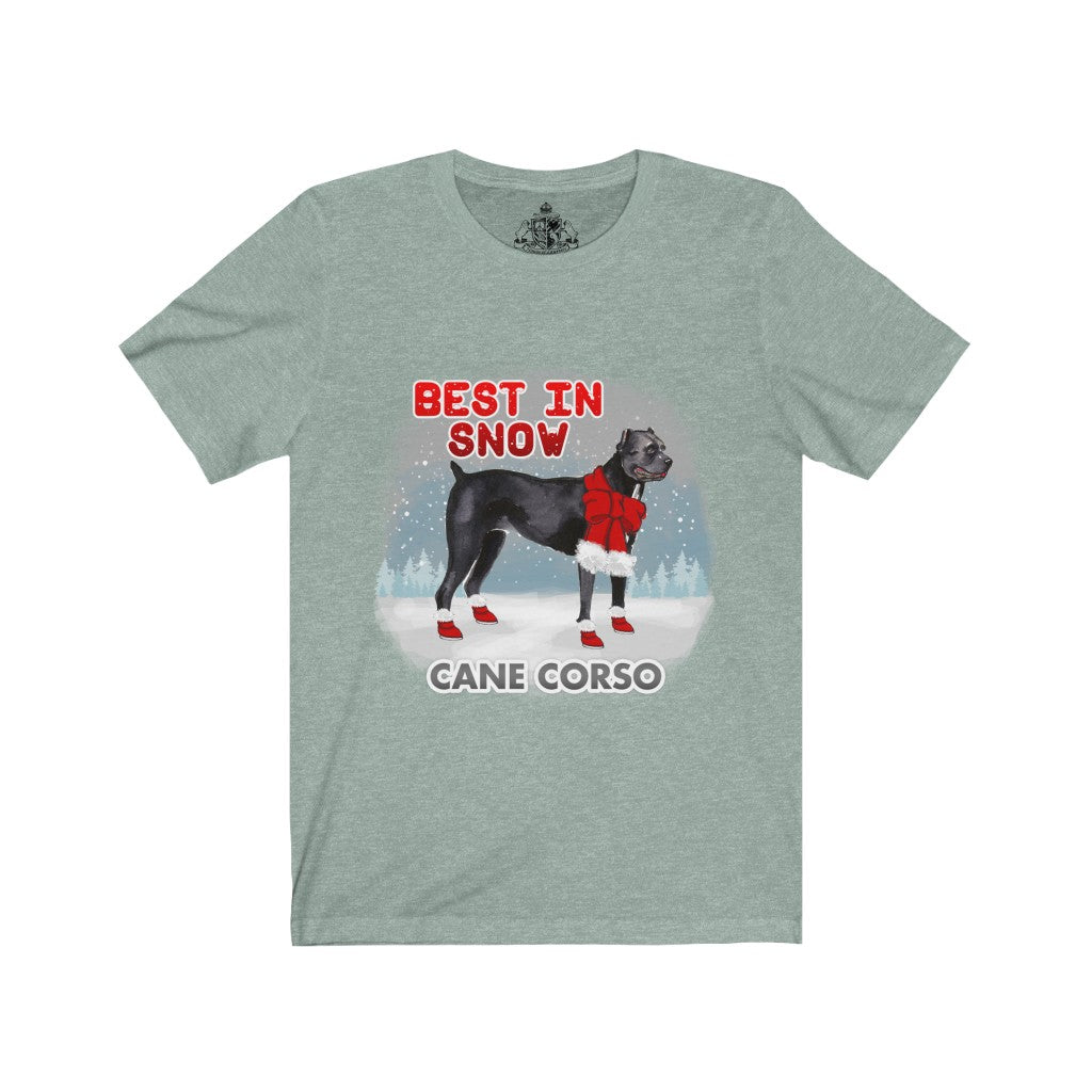 Cane Corso Best In Snow Unisex Jersey Short Sleeve Tee