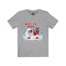 Load image into Gallery viewer, Keeshond Best In Snow Unisex Jersey Short Sleeve Tee