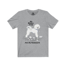 Load image into Gallery viewer, My Bichon Frise Ate My Homework Unisex Jersey Short Sleeve Tee