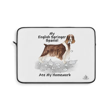 Load image into Gallery viewer, My English Springer Spaniel Ate My Homework Laptop Sleeve