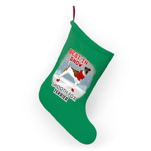 Load image into Gallery viewer, Smooth Fox Terrier Best In Snow Christmas Stockings