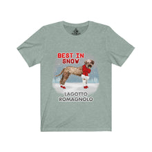 Load image into Gallery viewer, Lagotto Ramagnolo In Snow Unisex Jersey Short Sleeve Tee