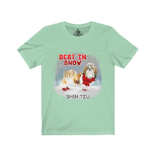 Load image into Gallery viewer, Shih Tzu Best In Snow Unisex Jersey Short Sleeve Tee