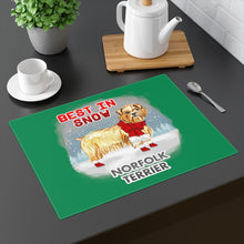 Load image into Gallery viewer, Norfolk Terrier Best In Snow Placemat