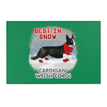 Load image into Gallery viewer, Cardigan Welsh Corgi Best In Snow Area Rug