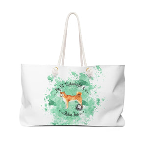 Shiba Inu Pet Fashionista Weekender Bag