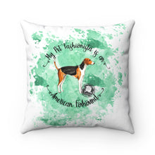 Load image into Gallery viewer, American Foxhound Pet Fashionista Square Pillow