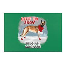 Load image into Gallery viewer, Belgian Malinois Best In Snow Area Rug