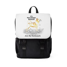 Load image into Gallery viewer, My Norwegian Buhund Ate My Homework Backpack
