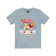 Load image into Gallery viewer, Finnish Spitz Best In Snow Unisex Jersey Short Sleeve Tee