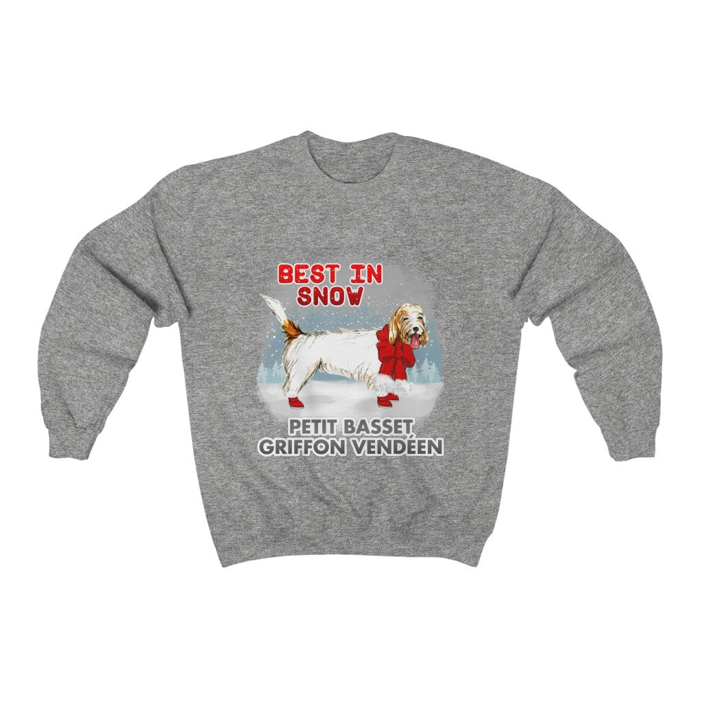 Petit Basset Griffon Vendeen Best In Snow Heavy Blend™ Crewneck Sweatshirt