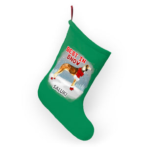 Saluki Best In Snow Christmas Stockings