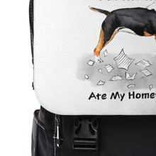 Load image into Gallery viewer, My Miniature Bull Terrier Ate My Homework Backpack