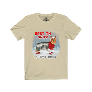 Silky Terrier Best In Snow Unisex Jersey Short Sleeve Tee
