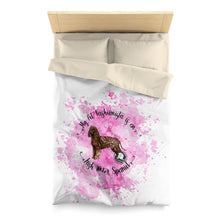 Load image into Gallery viewer, Irish Water Spaniel Pet Fashionista Duvet Cover