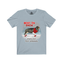 Load image into Gallery viewer, English Toy Spaniel Best In Snow Unisex Jersey Short Sleeve Tee