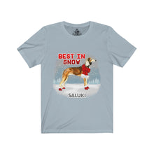 Load image into Gallery viewer, Saluki Best In Snow Unisex Jersey Short Sleeve Tee