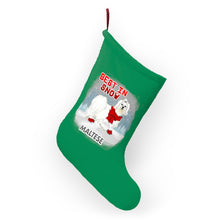 Load image into Gallery viewer, Maltese Best In Snow Christmas Stockings