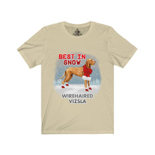 Load image into Gallery viewer, Wirehaired Vizsla Best In Snow Unisex Jersey Short Sleeve Tee