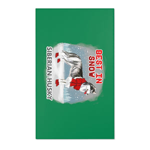 Siberian Husky Best In Snow Area Rug
