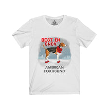 Load image into Gallery viewer, American Foxhound Best In Snow Unisex Jersey Short Sleeve Tee