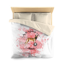 Load image into Gallery viewer, Belgian Malinois Pet Fashionista Duvet Cover