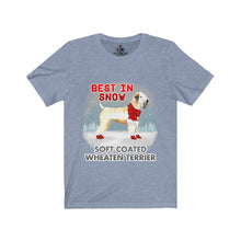 Load image into Gallery viewer, Soft Coated Wheaten Terrier Best In Snow Unisex Jersey Short Sleeve Tee