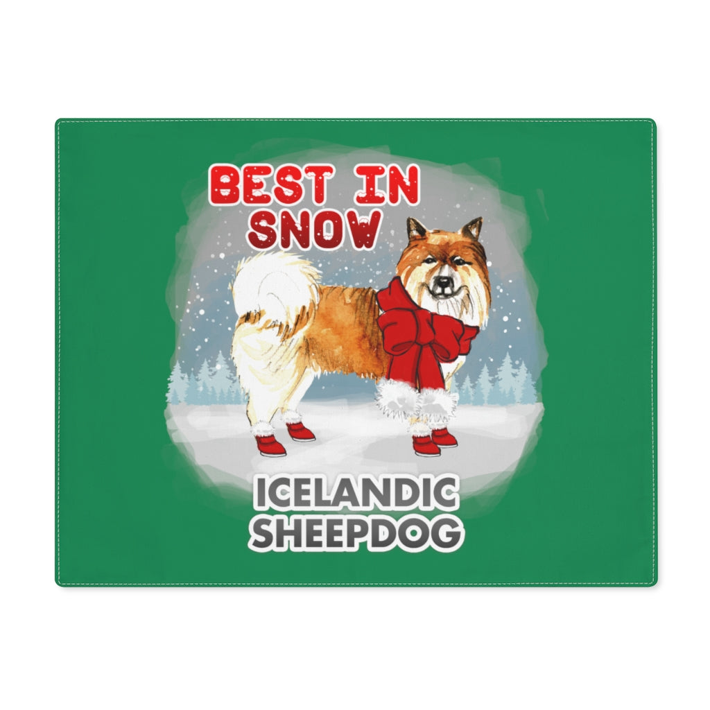 Icelandic Lowland Sheepdog Best In Snow Placemat